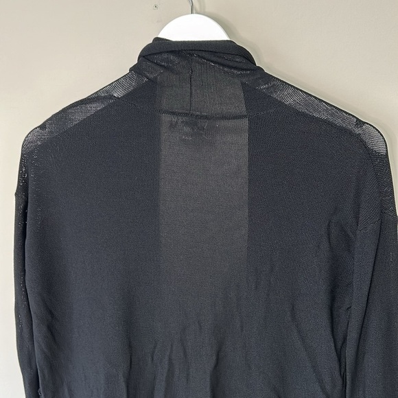 Wilfred Aritzia Cardigan Black Open Front Pockets Longline Sweater Trendy Sz S - Picture 6 of 11